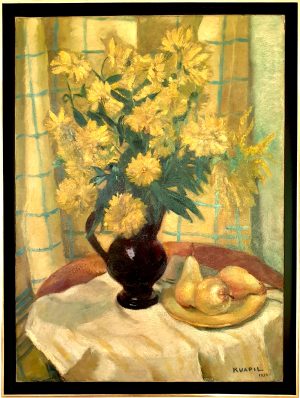 KVAPIL Charles - Nature morte aux fleurs et fruits
